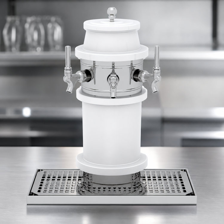 Product image #4 for Glastender Roman 2-Faucet Mirror Finish Glycol-Cooled Draft Dispensing Tower