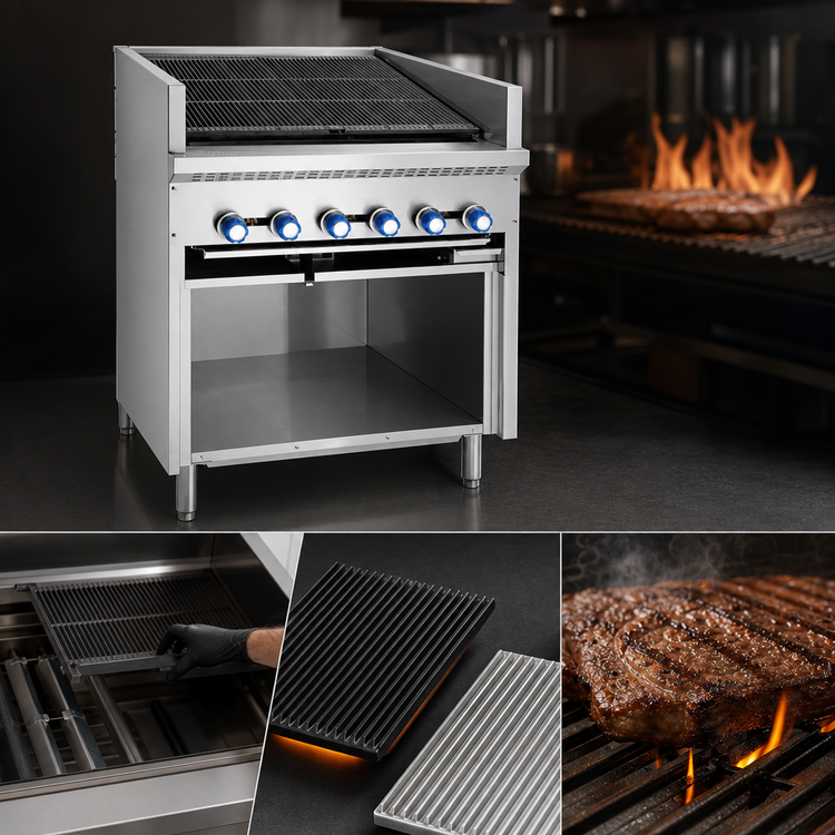Product image #4 for Steakhouse IABF-72 72-Inch Gas Floor Model Charbroiler with Cast Iron Radiants