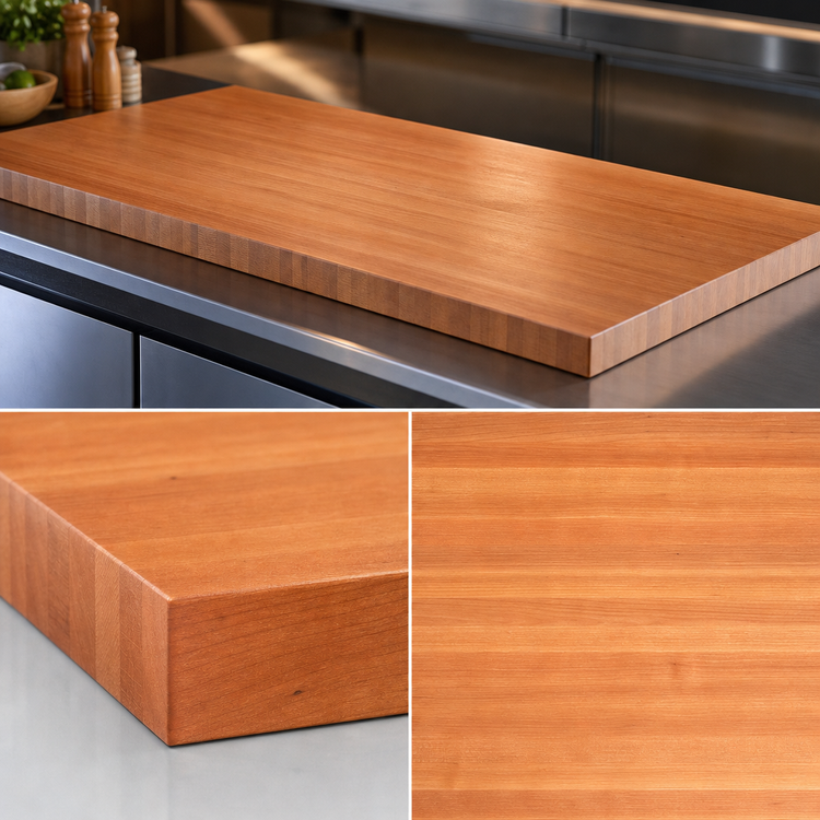 Product image #4 for Boos Block American Cherry Edge Grain Kitchen Countertop, 108 Inch x 32 Inch x 2-1/4 Inch Thick, Oil Finish