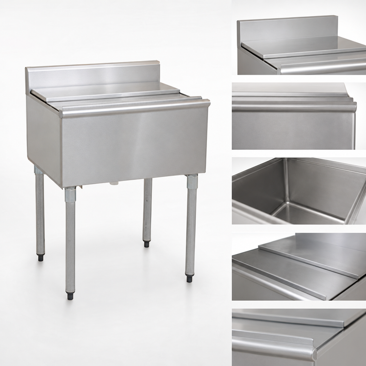 Product image #4 for Eagle Group 1800 Series 30-Inch Underbar Ice Chest with 16-Inch Deep Insulated Bin and 95-Lb Capacity