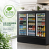 Thumbnail image #5 for Turbo Air TGM-69R(B)-N 3-Section Glass Door Merchandiser Refrigerator, 61.83 Cu. Ft., Black Trim