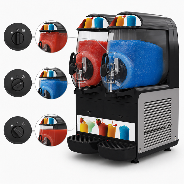 Product image #4 for Vollrath Two-Bowl Frozen Beverage & Granita Countertop Dispenser with 10-Liter Bowls, Auto-Fill Ready