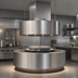 Thumbnail image #5 for Avtec SimpleSpec Round Island Type I Display Cooking Hood, 72-Inch Diameter x 24-Inch High