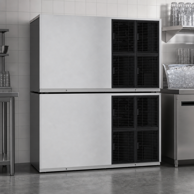 Product image #4 for Hoshizaki KM-1301SAJ3 Air-Cooled Self-Contained Stackable Crescent Cube Ice Maker, 48 Inch Wide, 1,427 lb/Day, 3-Phase