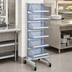Thumbnail image #4 for Quantum Mobile Single-Sided Partition Wall Starter Unit with Bin Sections, 18 x 26 x 74 Inches, White/Chrome Finish