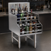 Thumbnail image #4 for Spec-Bar 12-Inch Wide Freestanding Stainless Steel Liquor Display Unit, 4-Step Open Design