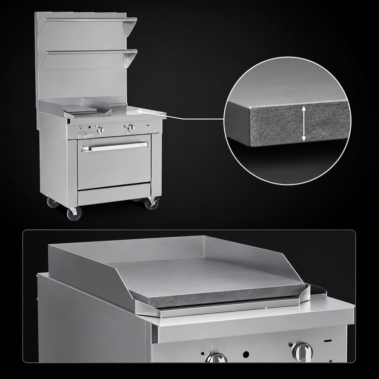 Product image #4 for Southbend Platinum Heavy Duty 32-Inch Gas Range with 16-Inch Griddle and 16-Inch Charbroiler, Cabinet Base