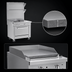 Thumbnail image #4 for Southbend Platinum Heavy Duty 32-Inch Gas Range with 16-Inch Griddle and 16-Inch Charbroiler, Cabinet Base