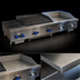 Thumbnail image #4 for Comstock-Castle 60-Inch Countertop Gas Hotplate/Griddle/Char-Broiler Combination with 2 Open Burners, 24-Inch Griddle, and 24-Inch Radiant Broiler
