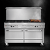 Thumbnail image #4 for Southbend Ultimate 60-Inch Gas Restaurant Range with 4 Pyromax Burners, 24-Inch Charbroiler, Standard Oven, and Cabinet Base