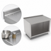Thumbnail image #4 for John Boos 84 x 24 Inch Open Front Cabinet Base Stainless Steel Work Table with 1-1/2 Inch Rear Riser