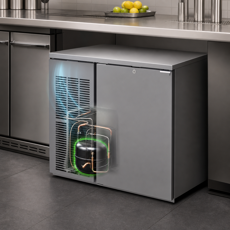 Product image #4 for Glastender C1FL32-UC One-Zone Front-Serviced Undercounter Cooler, 32-Inch Wide, 1-Section, Stainless Top