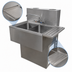 Thumbnail image #5 for BK Resources Slim-Line Two-Compartment Underbar Sink with Dual Drainboards, 48 Inch Wide