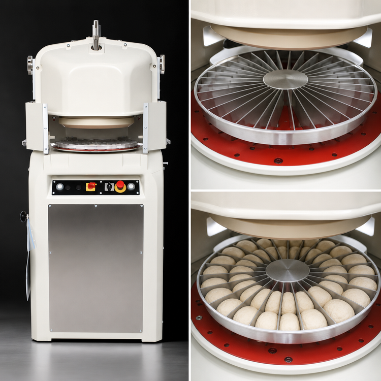 Product image #4 for Erika Record Full Automatic 36-Part Dough Divider/Rounder with 11/30 Knife Head, 1-4 oz.