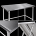 Thumbnail image #4 for John Boos Stallion 108 x 30 Inch 16-Gauge Stainless Steel Top Work Table with Safety Edge and Open Base