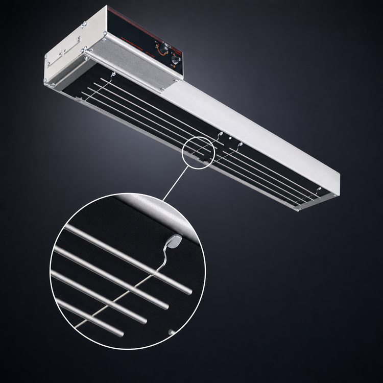 Product image #4 for Hatco Glo-Ray Infrablack 30-Inch Single Unlighted Strip Heater, Aluminum, 660 Watts
