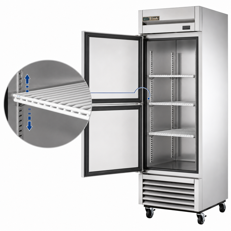Product image #4 for True T-23-2-HC 27-Inch Wide One-Section Reach-In Refrigerator with Two Half Doors