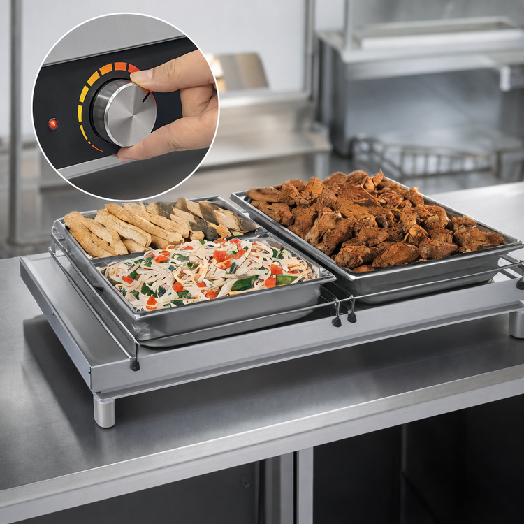 Product image #4 for Hatco Glo-Ray 30-Inch Freestanding Heated Shelf, 12-Inch Deep, Stainless Steel Top