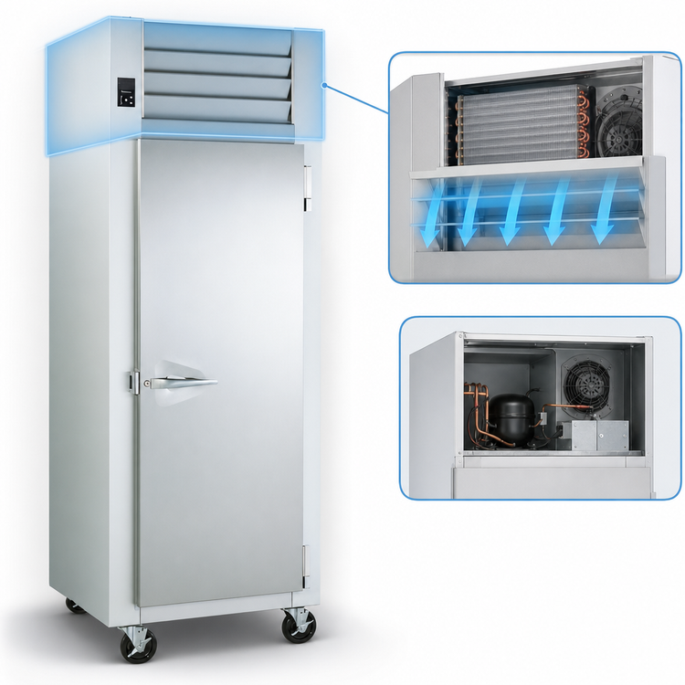 Product image #4 for Traulsen Spec-Line 1-Section Standard Depth Reach-In Freezer, 24.2 Cu. Ft., Wide Half-Height Solid Doors