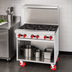Thumbnail image #4 for American Range 36-Inch Gas Restaurant Range with 6 Open Burners and Storage Base