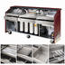 Thumbnail image #4 for Architectural Series Mahogany Wood Portable Bar, 73-1/4 Inches Wide, 50 lb Ice Bin, Post-Mix/Bag-in-Box Ready