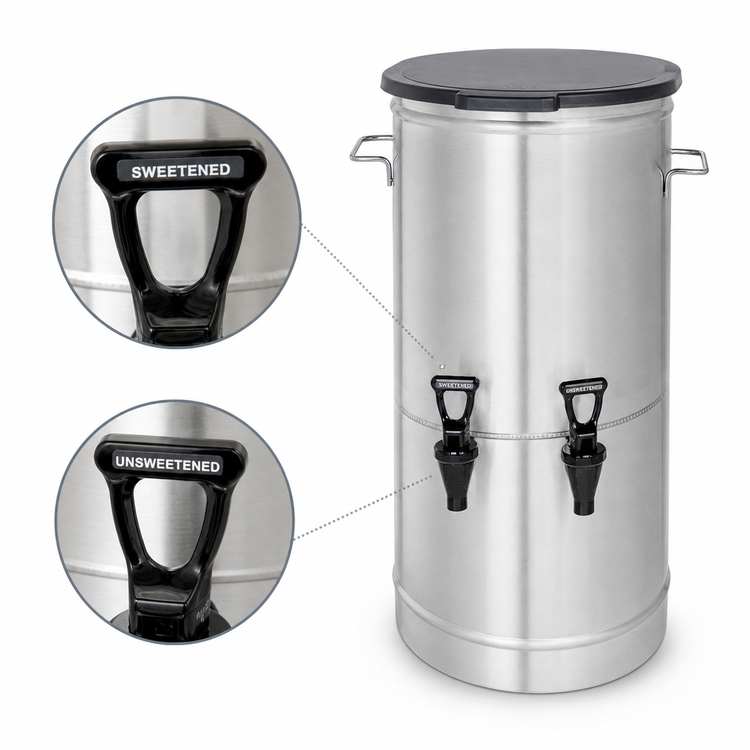 Product image #4 for BUNN TDO-5 Cylinder-Style Iced Tea/Coffee Dispenser with Solid Smoke Lid, 5 Gallon