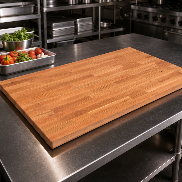 Product image #4 for Boos Block 72 Inch x 32 Inch x 1-1/2 Inch Thick Blended Edge Grain American Cherry Kitchen Countertop