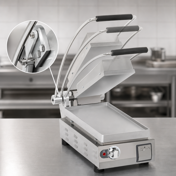 Product image #4 for Pro-Max 2.0 7.5-Inch x 14.2-Inch Smooth Aluminum Countertop Sandwich Grill / Panini Press