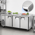 Thumbnail image #4 for Everest Refrigeration ETF3 3-Section Undercounter/Worktop Freezer with Stainless Steel Worktop and Doors