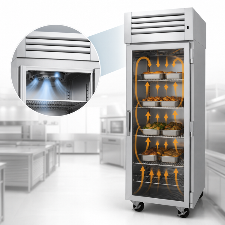 Product image #4 for PRO Series 27 Cu. Ft. One-Section Pass-Through Heated Cabinet with Glass Front and Solid Rear Doors, 208-230V