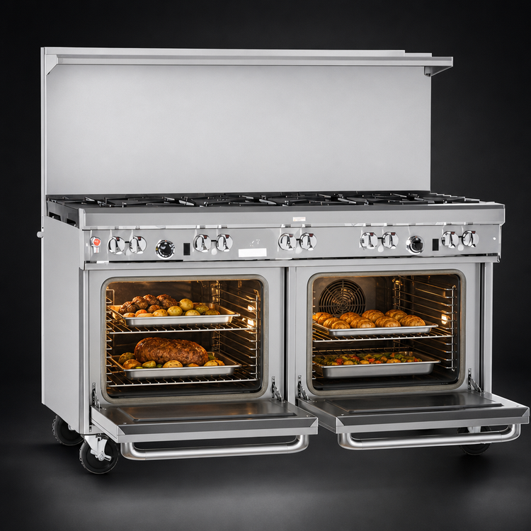 Product image #4 for Southbend Ultimate 60-Inch Gas Restaurant Range with 9 Open Burners, Standard Oven, and Convection Oven