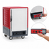 Thumbnail image #4 for Metro C5 3 Series Half-Height Mobile Heated Holding Cabinet with Red Insulation Armour, Solid Door, Universal Wire Slides