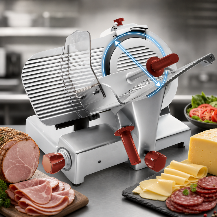 Product image #4 for Axis 14-Inch Manual Gravity Feed Gear-Driven Commercial Food Slicer