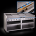 Thumbnail image #4 for Bakers Pride Dante Series 72-Inch Gas Radiant Charbroiler, Floor Model, Round Rod Grate, Open Cabinet Base