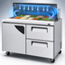 Thumbnail image #4 for Turbo Air Super Deluxe 2-Section Refrigerated Sandwich/Salad Prep Table with 8-Pan Opening, 2 Drawers and 1 Door