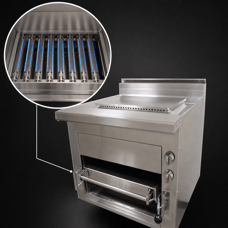 Product image #4 for Titan 36-Inch Heavy Duty Upright Gas Radiant Broiler, Cabinet Base