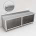 Thumbnail image #4 for John Boos Open Front Cabinet Base Work Table with 5-Inch Backsplash, 108 x 30-Inch, Stainless Steel