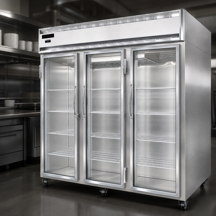Product image #4 for Continental Refrigerator 3FNSAGD Three-Section Narrow Hinged Glass Door Display Freezer