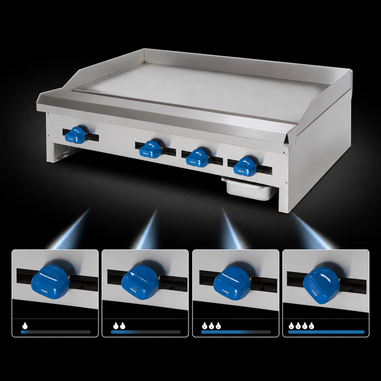 Product image #4 for Comstock-Castle 30-Inch Countertop Gas Griddle with 5/8-Inch Polished Steel Plate