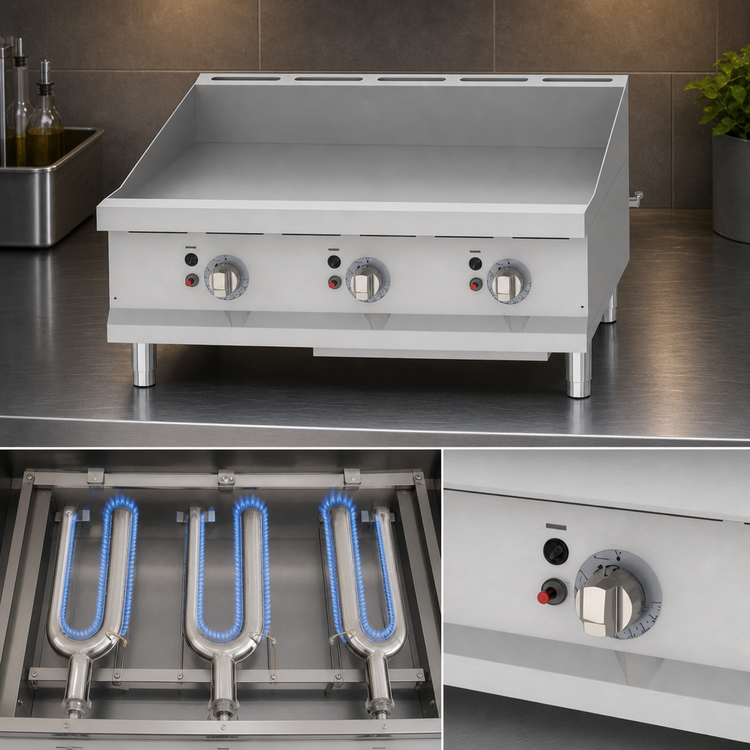 Product image #4 for Eurodib USA TG36T 36-Inch Gas Countertop Griddle with Thermostat Controls