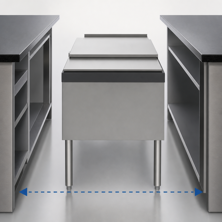 Product image #4 for Top Shelf Stainless Steel 30-Inch Service Station Ice Chest with Concealed 10-Circuit Cold Plate