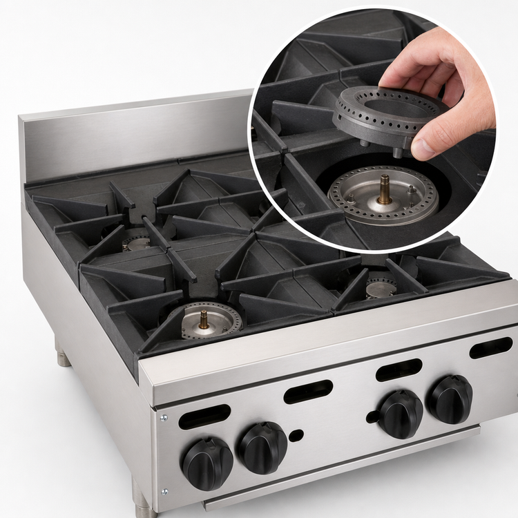Product image #4 for Vulcan Achiever 24-Inch 4-Burner Gas Countertop Hot Plate