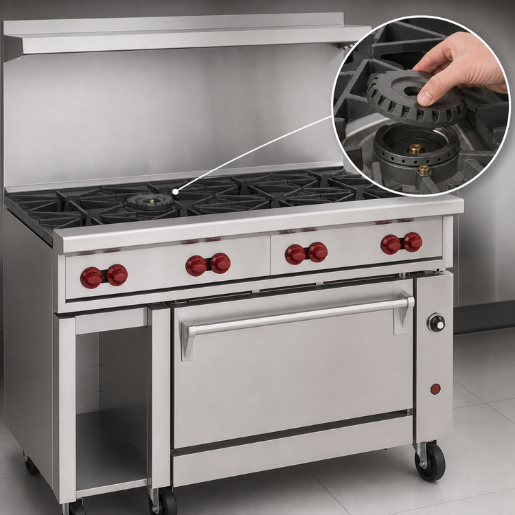 Product image #4 for Wolf Challenger XL 48-Inch Gas Restaurant Range with 8 Open Burners and Convection Oven