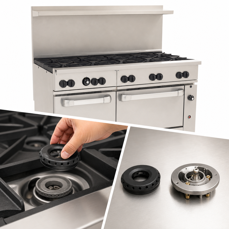 Product image #4 for Vulcan Endurance 60-Inch LP Gas Commercial Range with 10 Open Burners and 2 Standard Ovens