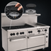 Thumbnail image #4 for Wolf Challenger XL 60-Inch Gas Restaurant Range with 6 Open Burners, 24-Inch Manual Griddle, and 2 Standard Ovens
