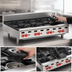 Thumbnail image #4 for Wolf Achiever AHP848 48-Inch Countertop Gas Hotplate, 8-Burner, 240,000 BTU