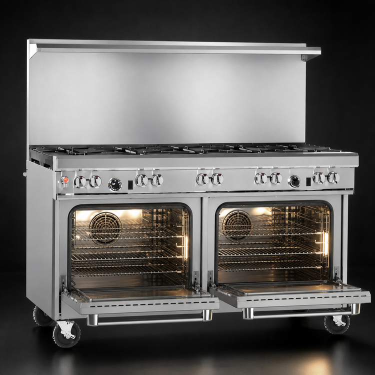 Product image #4 for Southbend Ultimate 60-Inch Commercial Gas Range with 9 Open Burners and 2 Convection Ovens