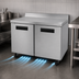 Thumbnail image #4 for Hoshizaki Steelheart WR48B 48-Inch Two-Section Worktop Refrigerator with Solid Doors