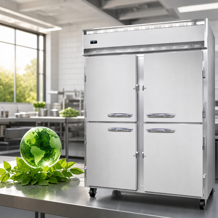 Product image #4 for Continental Refrigerator 2FENHD Two-Section Extra-Wide Reach-In Freezer with Half-Height Solid Doors