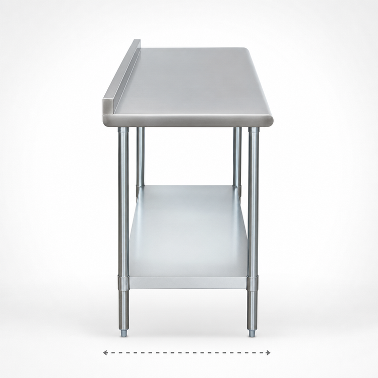 Product image #4 for Serv-Ware 84-Inch Commercial Work Table with Turnup